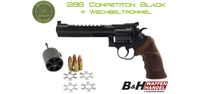 Spohr 286 Competition Black mit Wechseltrommel 9mm Luger B&H Exklusiv Revolver schwarz