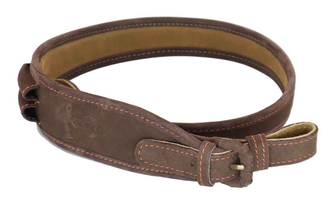 Leder Gewehrriemen mit Patronenhalter, handgenäht