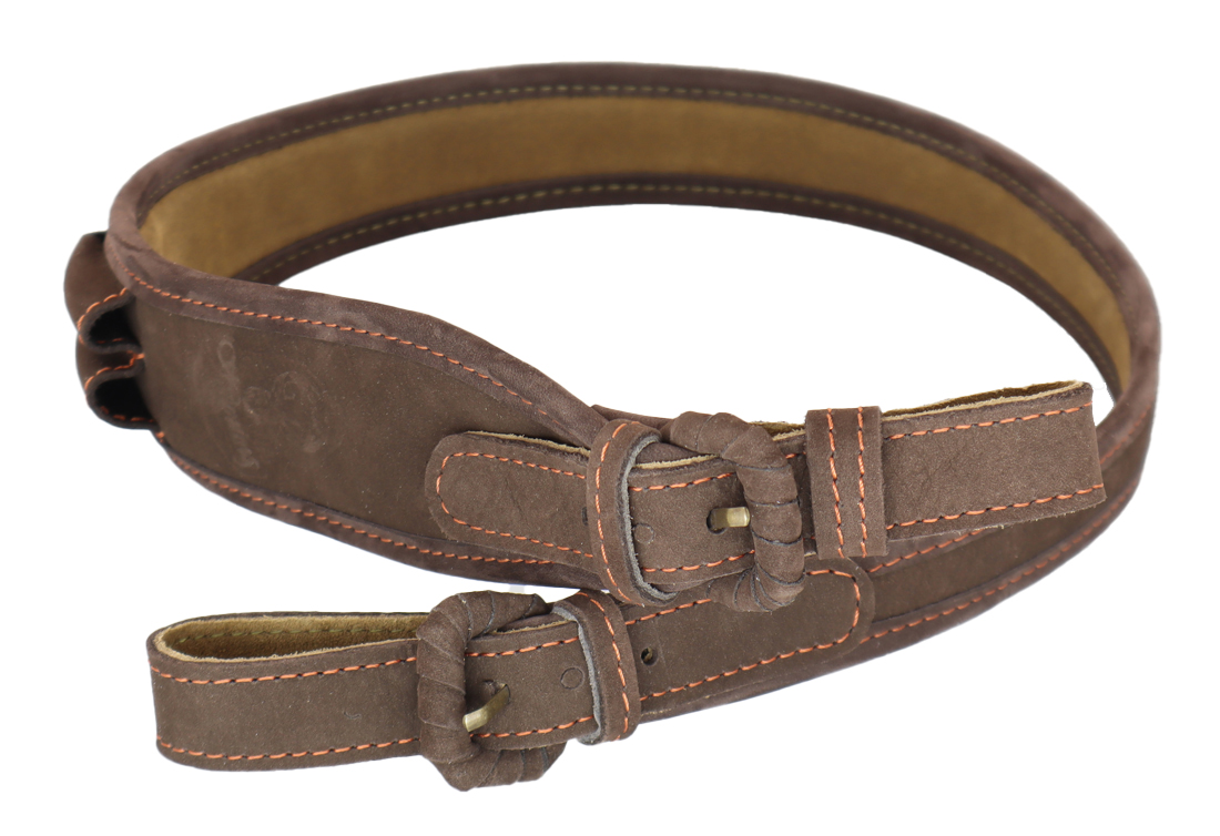 Leder Gewehrriemen mit Patronenhalter, handgenäht