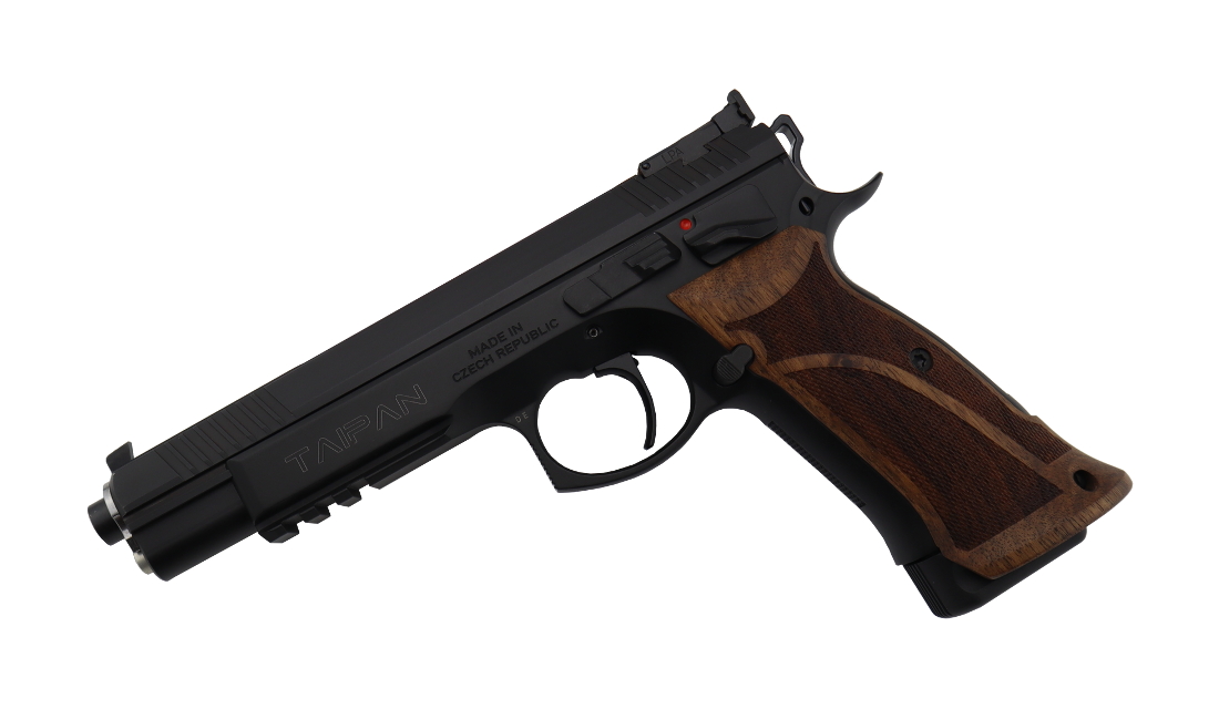 CZ 75 Taipan Sport 6 Zoll Sportpistole mit Nussbaum Griff