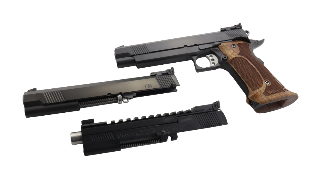 STP TM 6.0 .45 Auto mit Wechselsystem 9x19 und Wechselsystem Marvel .22lr