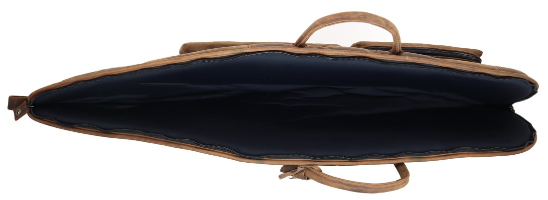 Leder Futteral 120cm in braun, handgenäht