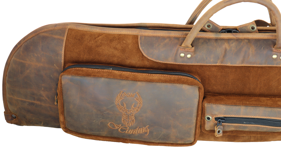 Leder Futteral 130cm in braun, handgenäht